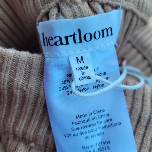 Nwt heartloom | verna ribbed pants with Split hem in tan - Picture 3 of 8